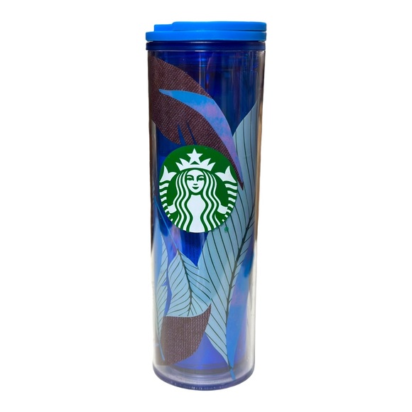 Starbucks Other - NWT Starbucks Tropical Blue Leaf 16oz Tumbler